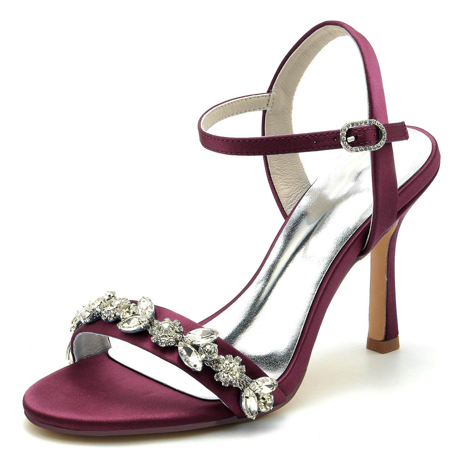 Stiletto Heel 9.5cm Silk-Like Shoes CK0339 - COCOMELODY